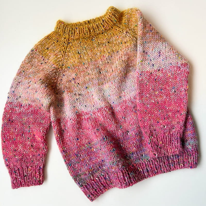 raglan sweaters made from leftover yarn