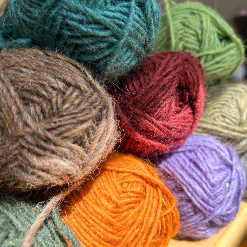 Skeins of yarn